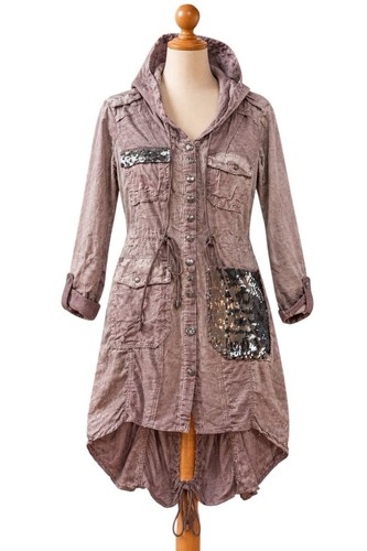 Damen longjacke altrosa - longjacke,
