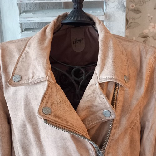 Lederjacke altrosa used - altrosa, used-look
